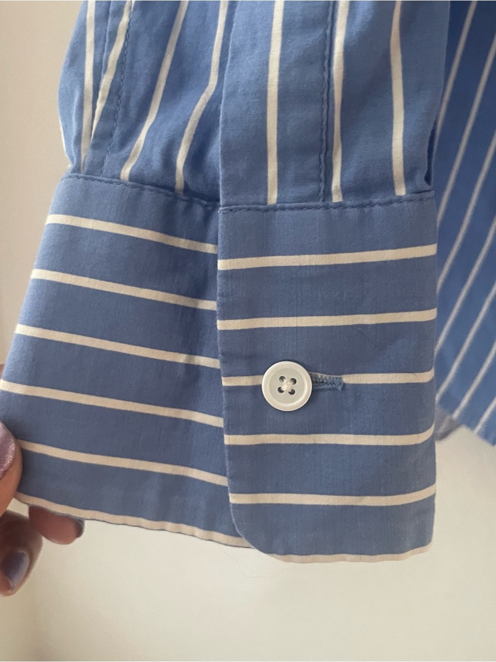 Reformation Blue Striped Matching Set Shirt & High Rise Shorts Size S - Picture 5 of 12